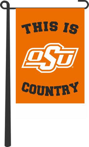 Orange 13x18 Oklahoma State Garden Flag with This Is OSU Country Logo