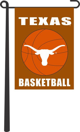 Texas Orange 13x18 Texas Longhorns Basketball Garden Flag