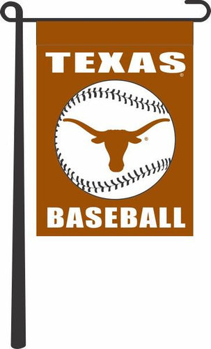 Orange 13x18 Texas Longhorns Baseball Garden Flag