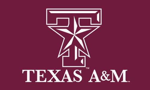 Maroon 3x5 Texas A&M Flag with Texas A&M Star Logo