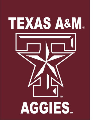 Maroon Texas A&M House Flag with Texas A&M Star Logo