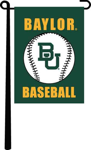 Green 13x18 Baylor Baseball Garden Flag