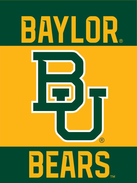 Baylor House Flag with 3 Panel Baylor BU Bears Logo