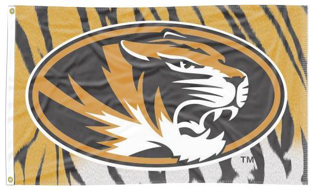 Missouri - Tiger Skin Background 3x5 Flag