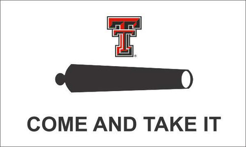 White 3x5 Texas Tech Come and Take It Flag