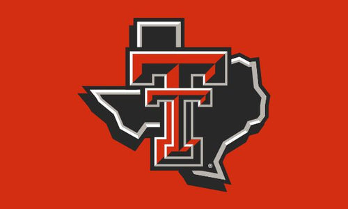Red 3x5 Texas Tech Flag with Texas Border Logo