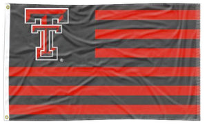 Black and Red 3x5 USA Flag Style Texas Tech Flag and Two Metal Grommets