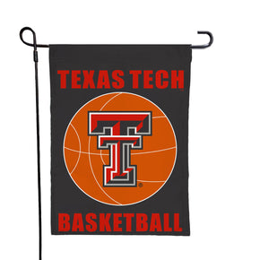 Black 13x18 Texas Tech Basketball Garden Flag