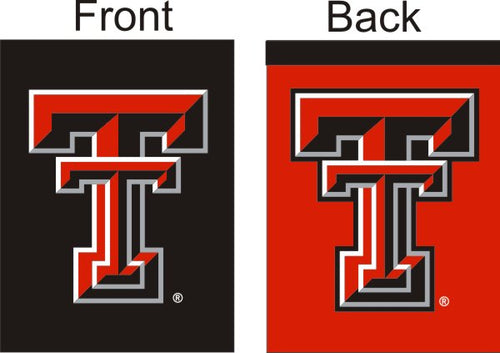 Black and Red Double Sided 13x18 Texas Tech House Flag