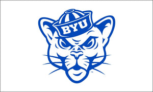 BYU - Sailor Cougar White 3x5 Flag