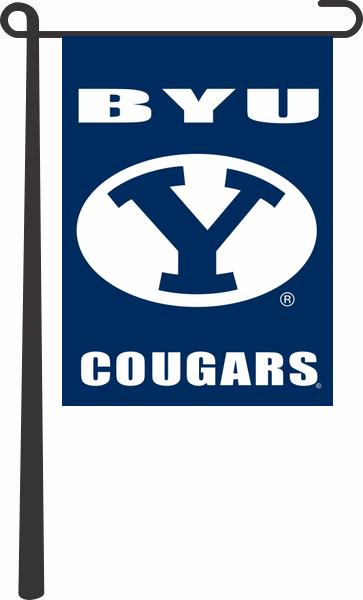 BYU - Cougars Blue Garden Flag