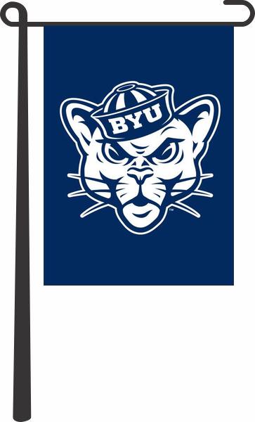 BYU - Sailor Cougar Blue Garden Flag