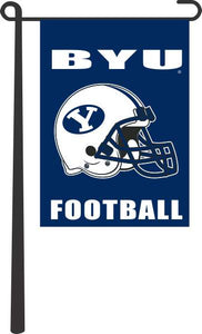 Blue BYU Football Garden Flag