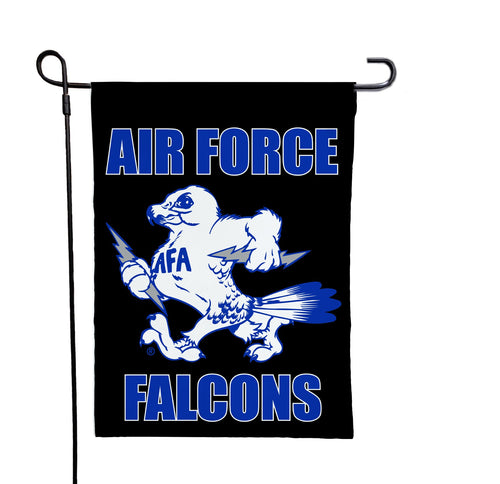Black Air Force Academy Falcons Garden Flag with Garden Flag Stand