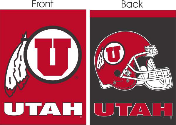 University of Utah - Double Sided Utah Logo & Football House Flag