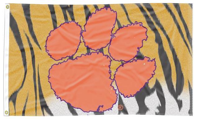 Clemson University - Tiger Skin 3x5 Flag
