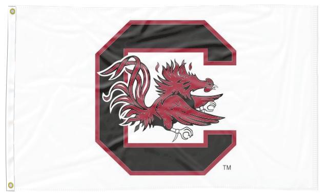 University of South Carolina - Gamecocks White 3x5 Flag