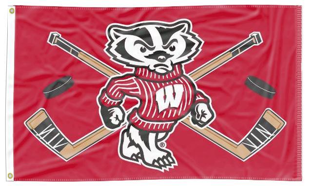 University of Wisconsin -  Badgers Hockey 3x5 Flag