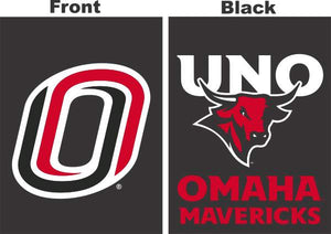 University of Nebraska Omaha - UNO Mavericks Black House Flag