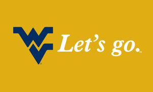 West Virginia University - Let's Go 3x5 Flag