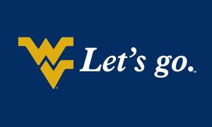 West Virginia University - Let's Go 3x5 Flag