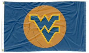 Blue 3x5 West Virginia University Basketball Flag and Two Metal Grommets
