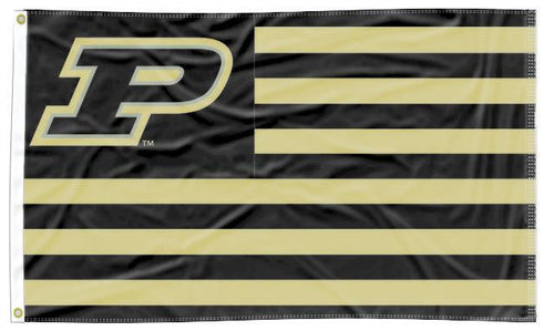 3x5 Purdue Flag with National Logo and Two Metal Grommets