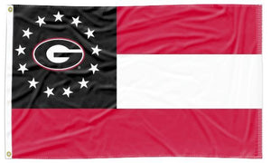 3x5 Georgia State Flag Style Georgia Bulldogs Flag and Two Metal Grommets
