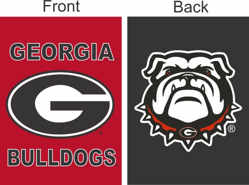 Red and Black University of Georgia 13x18 Double Sided Garden Flag