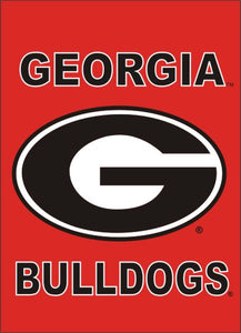 Red Georgia Bulldogs House Flag