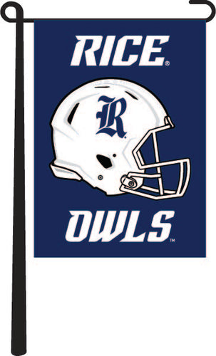 Blue 13x18 Rice Football Garden Flag