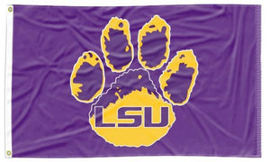 LSU - Paw Purple 3x5 Flag