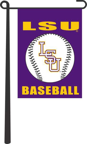 Purple LSU Baseball 13x18 Garden Flag