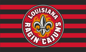 Louisiana Lafayette - Ragin Cajuns Stripes 3x5 Flag