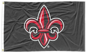 Louisiana Lafayette- Fleur Black 3x5 Flag