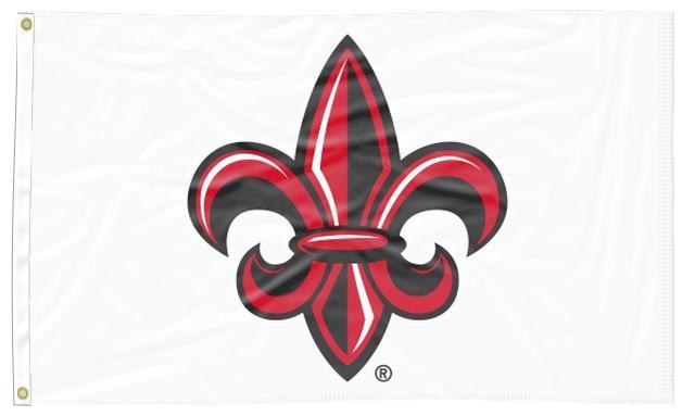 Louisiana Lafayette- Fleur White 3x5 Flag