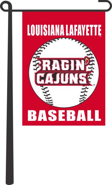 Louisiana Lafayette - Baseball Garden Flag