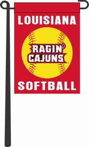 Louisiana Lafayette - Softball Garden Flag