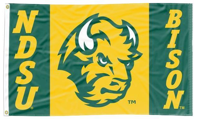 North Dakota State - Bison 3 Panel 3x5 Flag