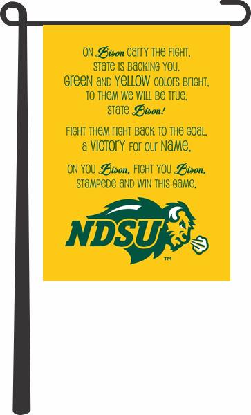 North Dakota State - On Bison Fight Song Garden Flag