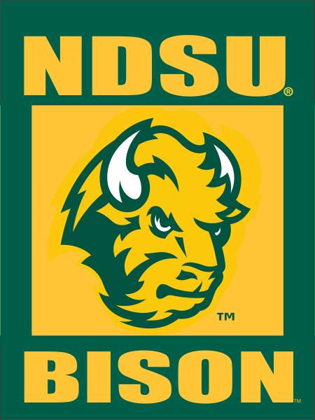 North Dakota State - NDSU Bison Green & Yellow House Flag
