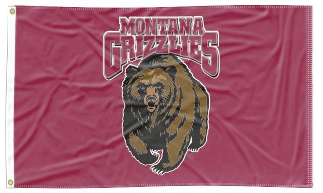 University of Montana - Grizzlies Maroon 3x5 Flag