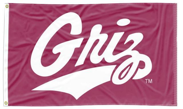 University of Montana - Griz Maroon 3x5 Flag