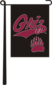 University of Montana - Griz Paw Black Garden Flag