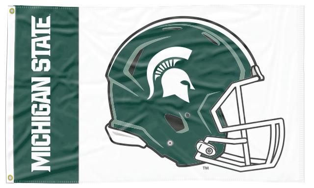 Michigan State - MSU Spartans Football White 3x5 Flag
