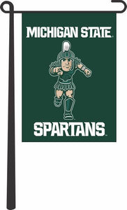 Michigan State - MSU Sparty Green Garden Flag