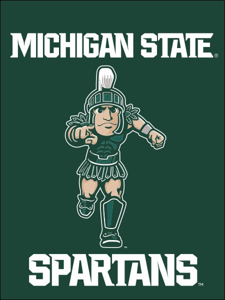 Michigan State - MSU Sparty Green House Flag