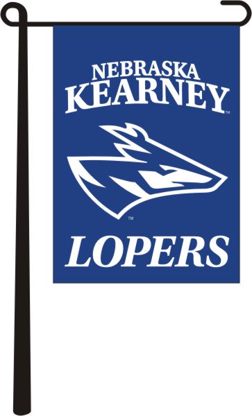 University of Nebraska Kearney - UNK Lopers Blue Garden Flag