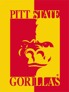 Pittsburg State University - Gorillas Gold & Red House Flag
