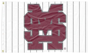 Mississippi State - MS Baseball Stripes 3x5 Flag
